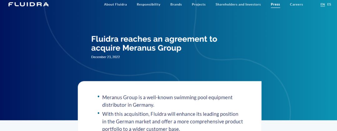 泳池巨头Fluidra2.2亿收购德国泳池分销龙头Meranus.png